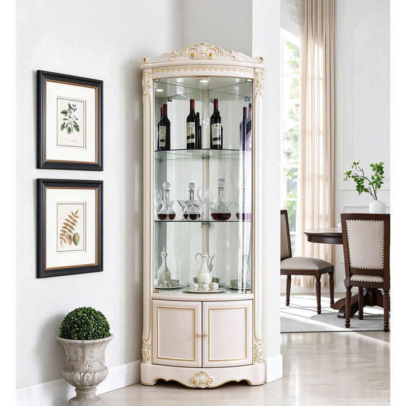 22.44 " L Solid Wood Bar Cabinet