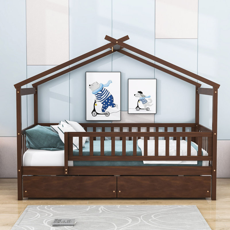 Veyaan Kids Daybed, Walnut, Twin