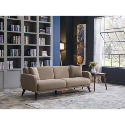 Lelana Twin 78.75 Polyester Tufted Sofa