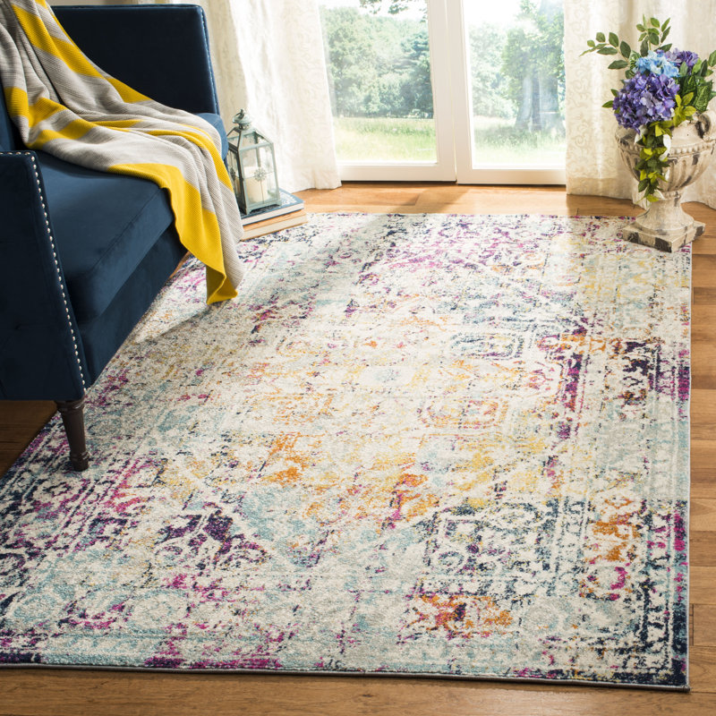 Sydnor Hooked Ivory/Aqua, Rectangle 183 x 274 cm