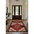 Strawbridge Red Beige Brown Moroccan Machine Printed Cotton Polyester Area Rug-1003689301