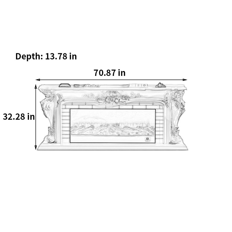 Meuble télé American, 70.87", Brun
