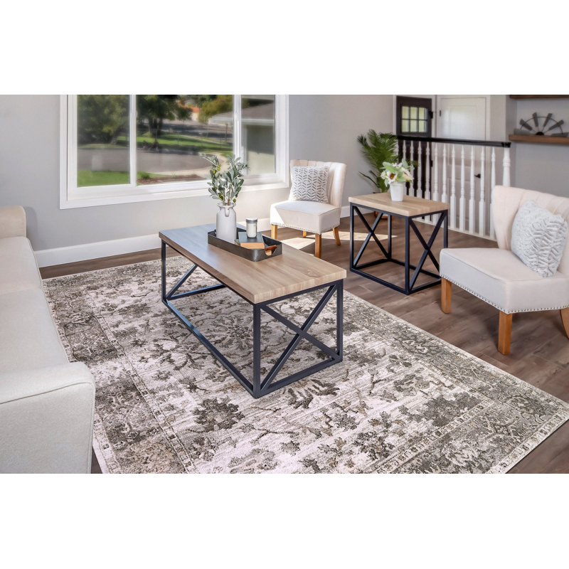 Floral Indoor Rug, Rectangle 5'3" x 7'7"
