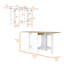Table de salle à manger pliante Kailua, peu encombrante, pliable en 3 formes-870354776