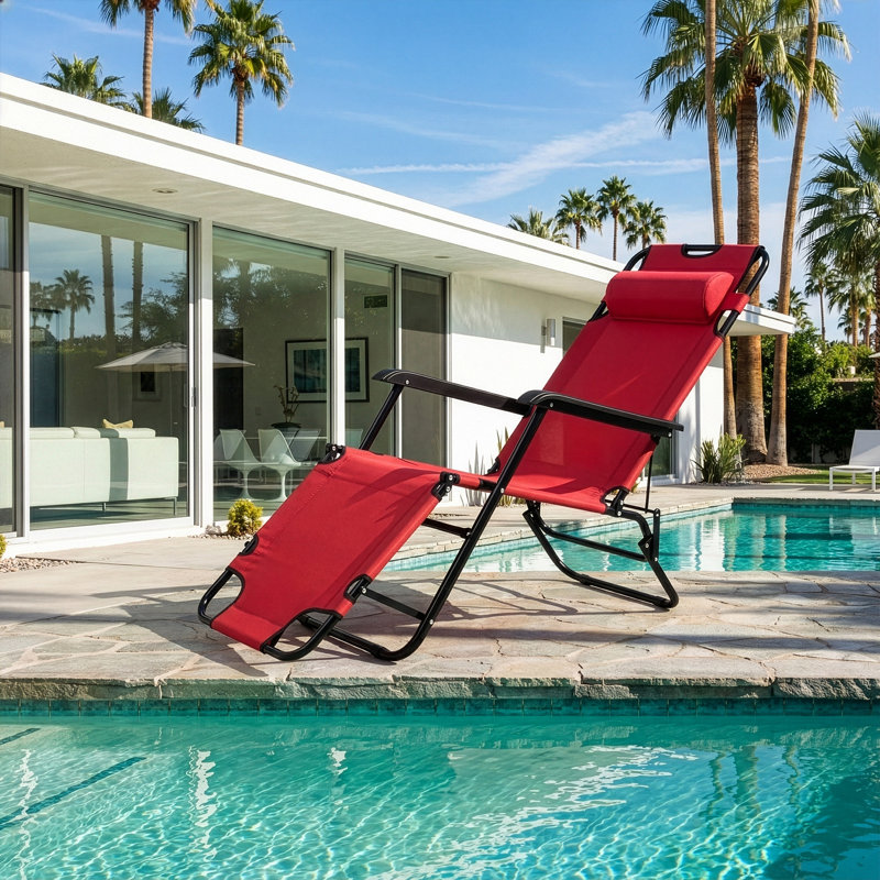 Extendable Folding Recliner – Dual-purpose Chair (37.4"×4.33"×23.62" Folded Size), Patio/balcony/camping/indoor Use Must-have