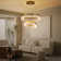 Modern Led Gold Chandelier With 2 Rings