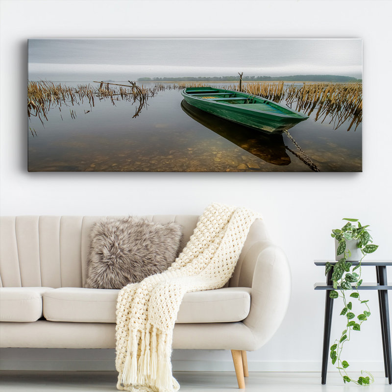 Vert sur toile, H 8 po x l 20 po x P 1,5 po