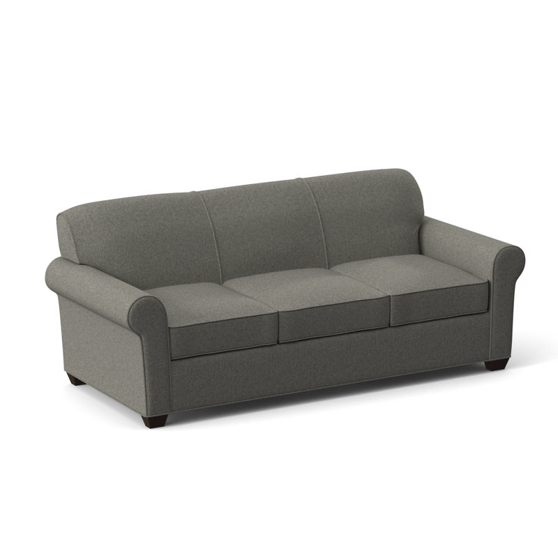Finn Rolled Arm Sofa with Reversible Cushions, Dorset Ash, Cafelle, 34" H x 83" W x 36" D