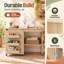 Folding Sewing Table with Storage and Lockable Wheels-137896130