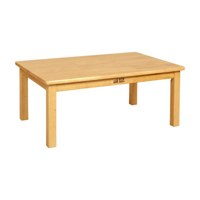 ECR4Kids 36in x 24in Rectangular Hardwood Table with 14in Legs, Childrens Furniture