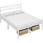 88.5cm Height Metal Bed Frame with Cloud-inspired Design Headboard-1728488633-1728488636
