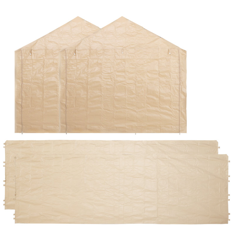Panneau latéral de remplacement pour abri d'auto, Blanc, L 120 po x P 240 po