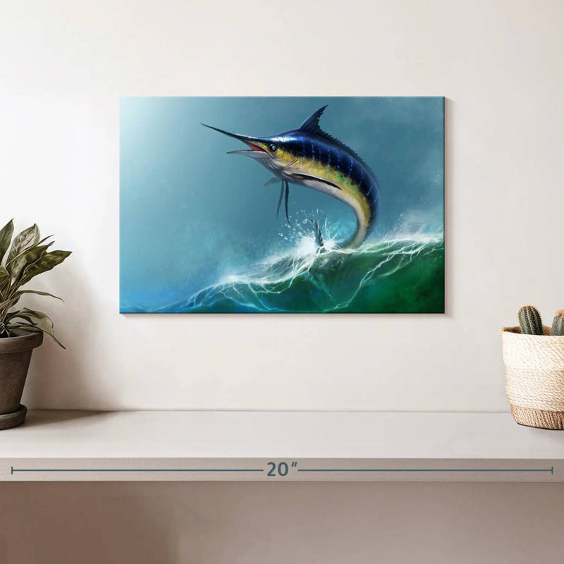 Brampt Leaping Marlin, 8'' H x 12'' W