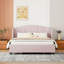 Modern Bed, Upholstered Platform Bed With Wingback Headboard And 4 Drawers, No Box Spring Needed, Linen Fabric