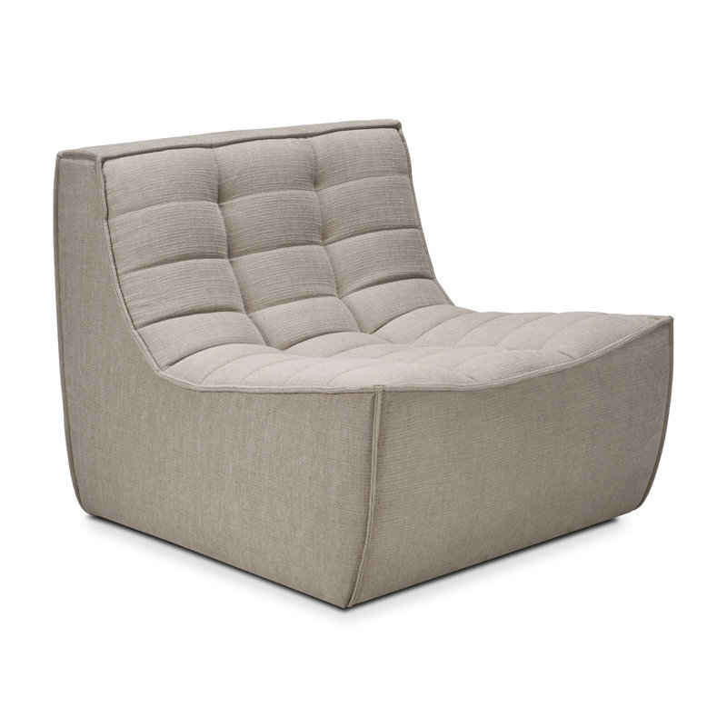 Armless Chair, Ecru Eco Cotton Blend