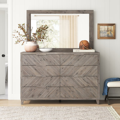 Tristian Solid Wood 64'' W 8 - Drawer Dresser