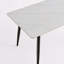 Grande table de salle à manger rectangulaire en métal robuste à base de pierre moderne 1,6 m