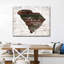South Carolina Home Map sur impression sur toile-1186792438