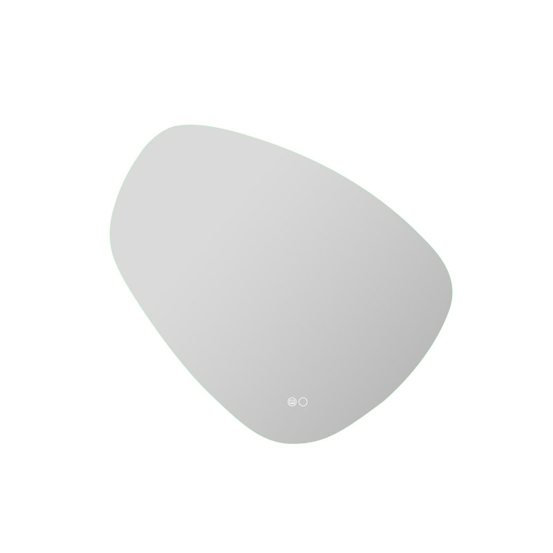 30'' H X 32'' W Wall Mounted Back Light Bathroom Frameless Drop Shape LED Mirror With Anti- Fog And Memory Function
