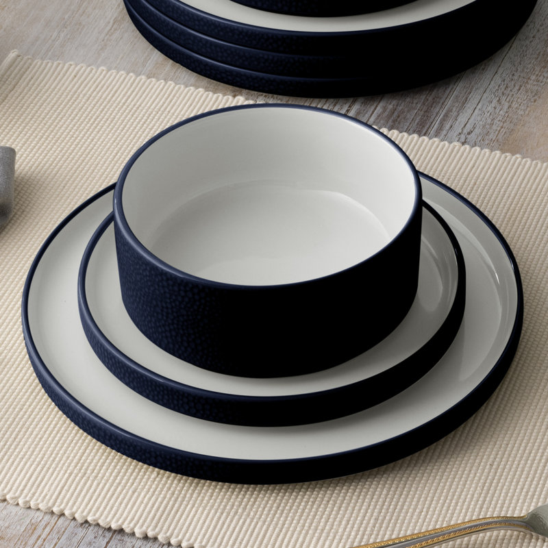 Noritake Colortex Stone 4-Piece Place Setting, Service for 1, Navy