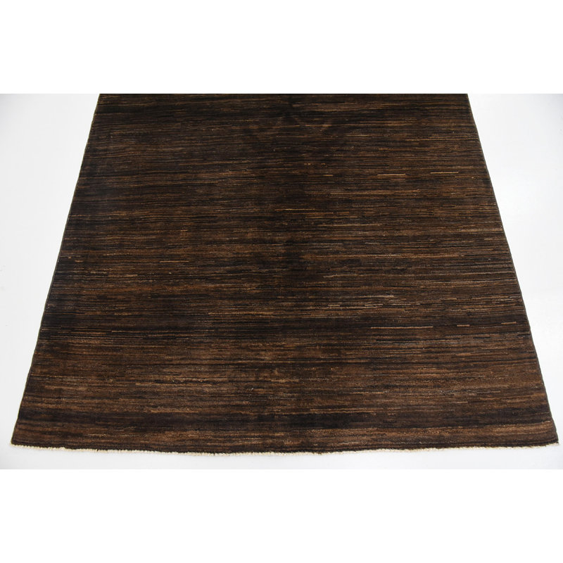 Tapis intérieur de la laine 4 pi 10 po x 6 pi 7 po one-of-kind à la main noué la new age Nash