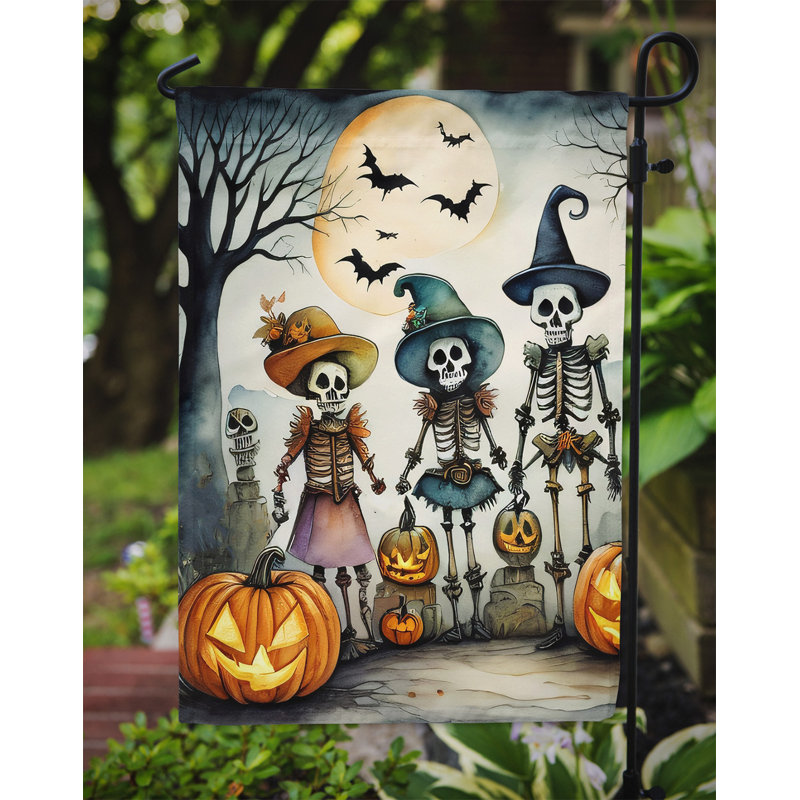 Double Sided 15.5'' H x 11.25'' W Polyester Halloween Garden Flag