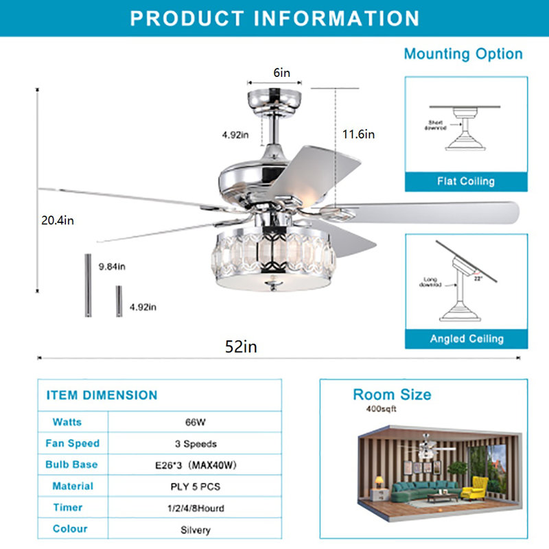 Levone 52'' Ceiling Fan