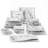 30-Piece Square Porcelain Dinnerware Sets, Service For 6-91149945-116490903