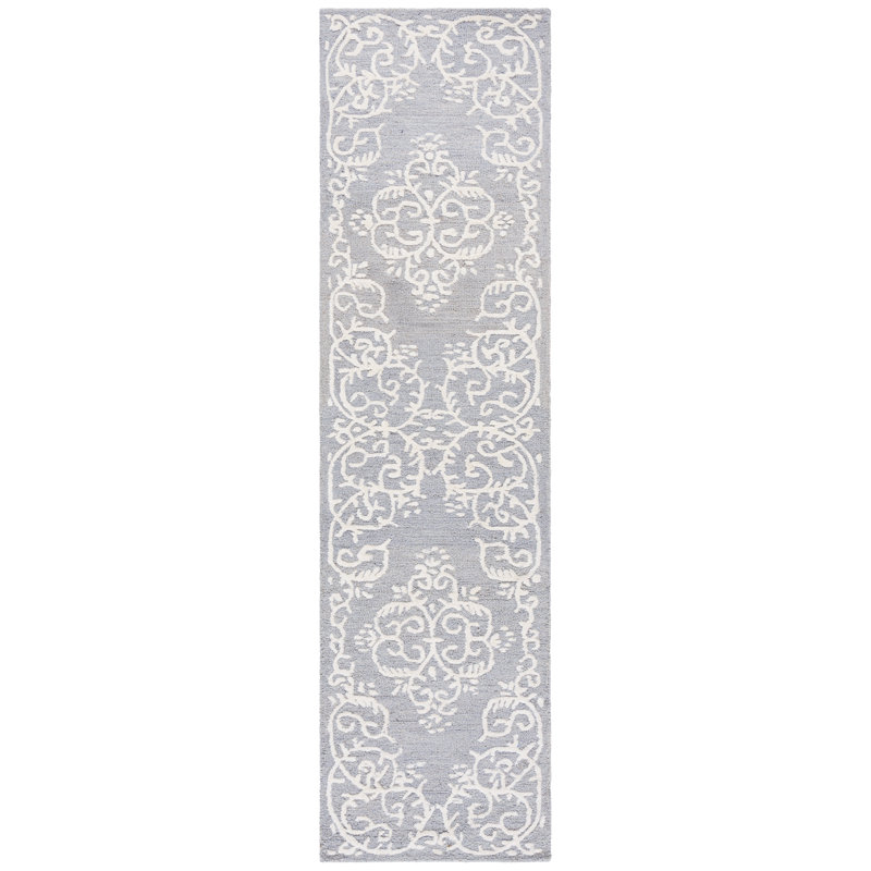 Metro 710 Hand Tufted 80% Wool; 20% Cotton Damask Rug, Runner 2'3" x 9'