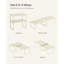Ensemble de 2 tablettes de rangement pour armoire de cuisine, étagère à épices, empilable, extensible, métal et bois d'ingénierie, blanc crème UKCS002W02-88772159