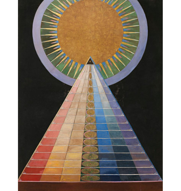 "Retable n ° 1, groupe X" par Hilma Af Klint - Art mural sur toile tendue avec châssis, H 24 po x l 17 po