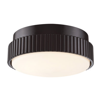 Kute Ceiling Fan Knurled Correlated Color Temperature (CCT) Select LED Light Kit - Dark Bronze