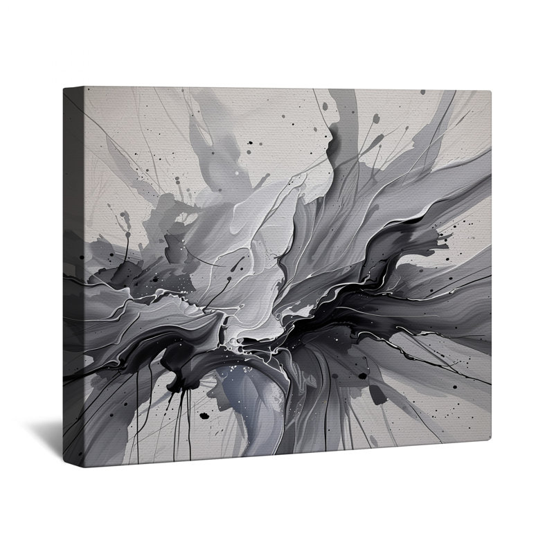 Toile abstraite abstraite sur toile tendue - art mural en plusieurs tailles, 16 po x 20 po