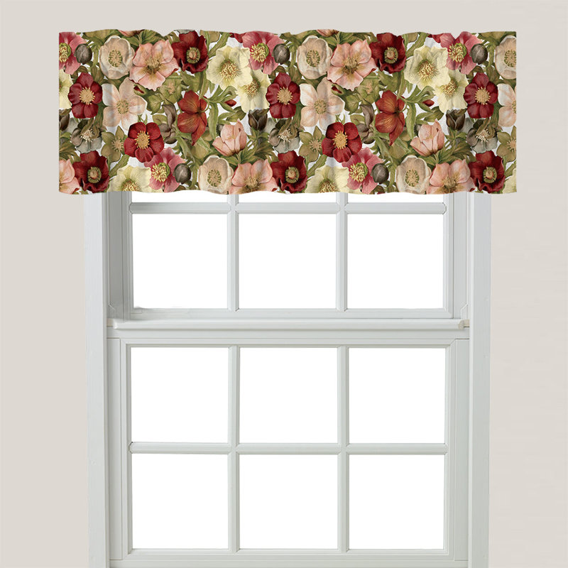 Floral Tailored Window Valance