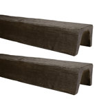 7 7/8" H x 5 7/8" W x 13" D Modern Faux Wood Beam
