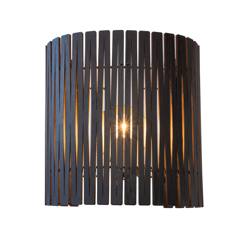 Kerflights Wood Kerf Sconce Light - S2, Blackened Ash