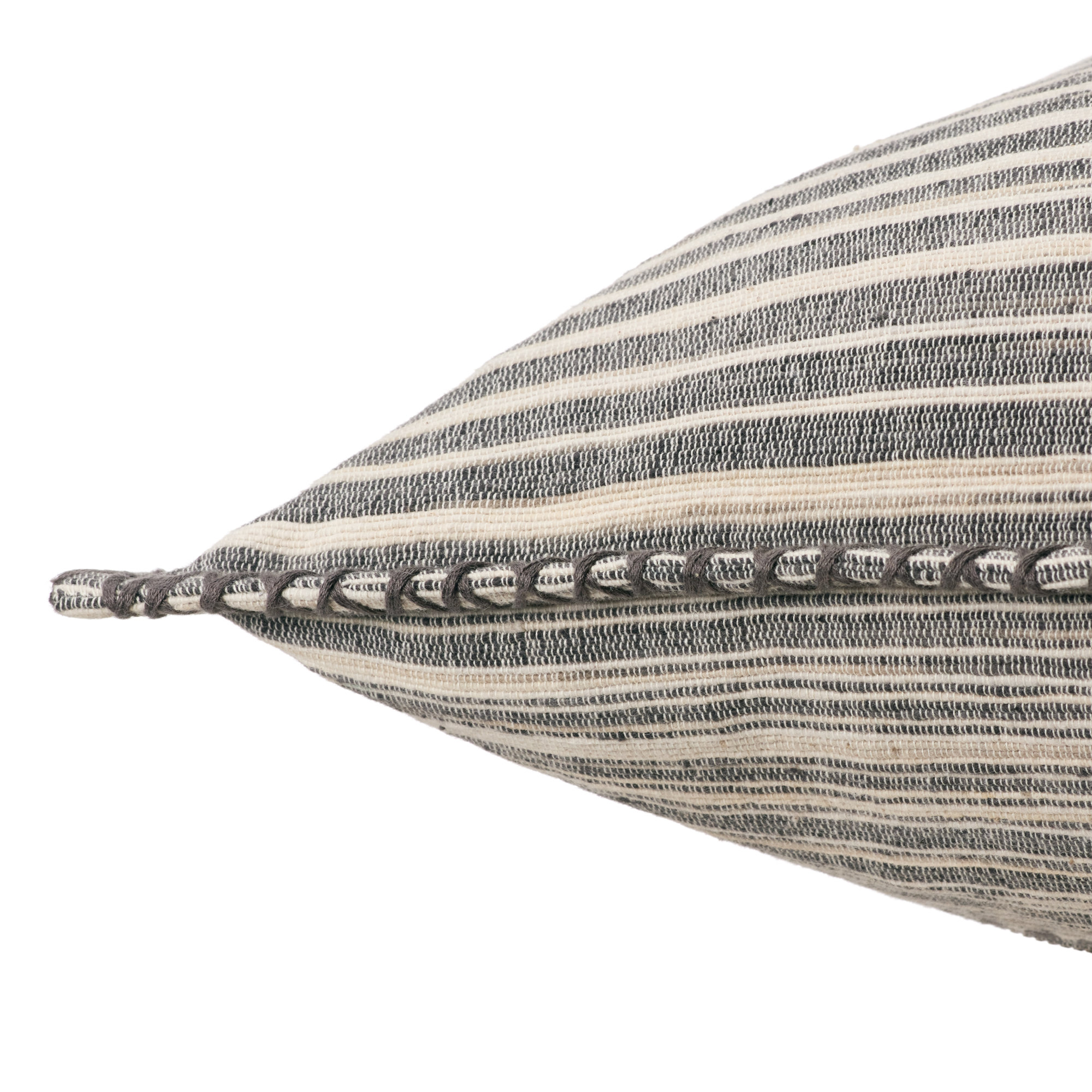 Rogin Stripes Cotton Throw Pillow, Polyester