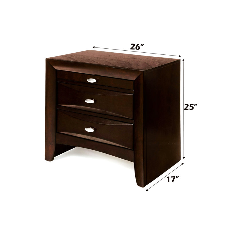 Table de chevet pour chambre à coucher avec 2 tiroirs profonds et 1 plateau coulissant - Tiroirs colorés pour plus de rangement