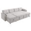 Canapé-lit modulaire moderne en forme de U avec canapé-lit de 107 po avec amplement d'espace de rangement et ports USB pour le salon-767887849