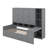 Twin Size Wooden Daybed With Three Drawers, All-In-One Cabinet, Desk And Shelves-621285144-621285145