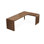 Bureaux rectangulaires en bois massif en forme de L