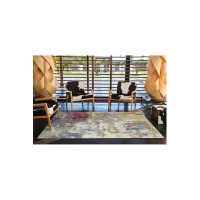 Tapis lavable à motif pastel