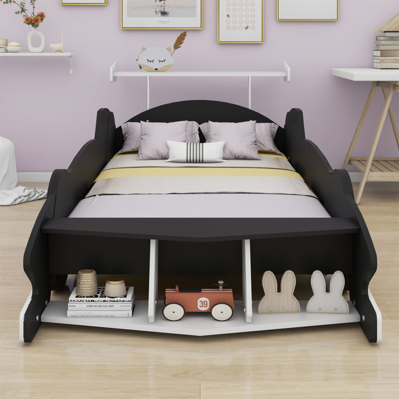 Lit plateforme avec roulettes Race, Blacks Blanc