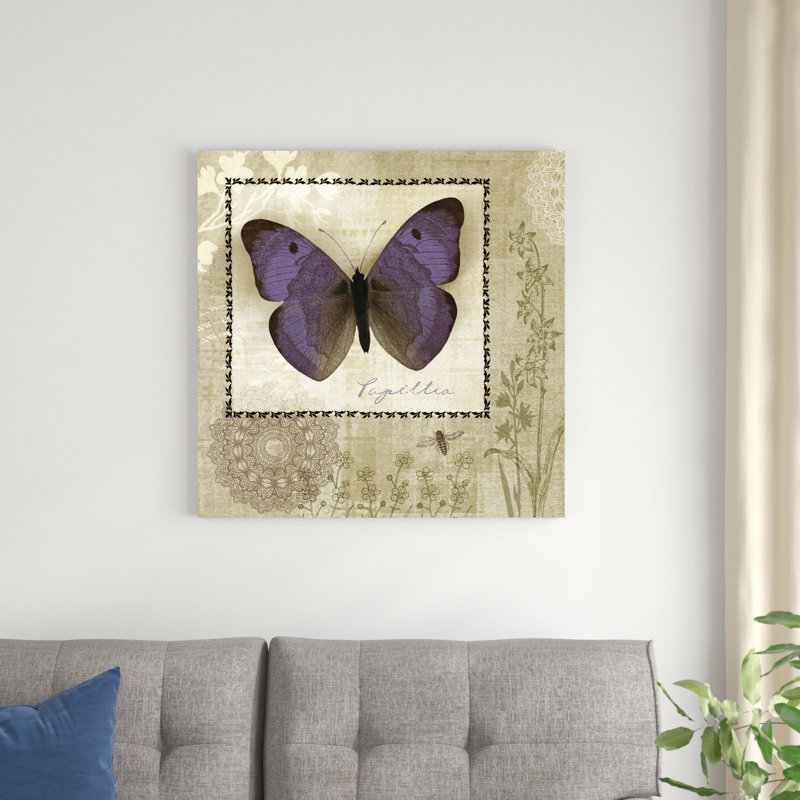 Notes de papillon I, H 30 po x l 30 po x P 1,25 po