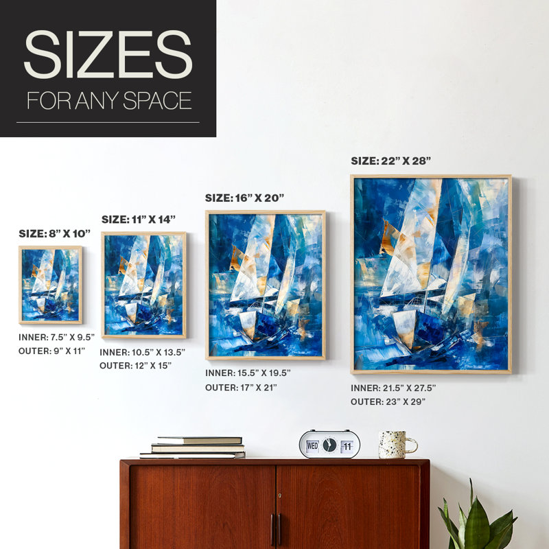 NAUTICAL Series CLxxxi, reproduction encadrée - bois massif, H 15 po x l 12 po
