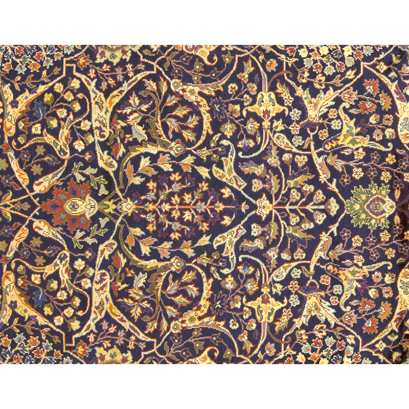 Hand Knotted Wool Area Rug in Black