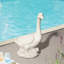 Statue de jardin 20 po H MGO Goose - blanc-56834333