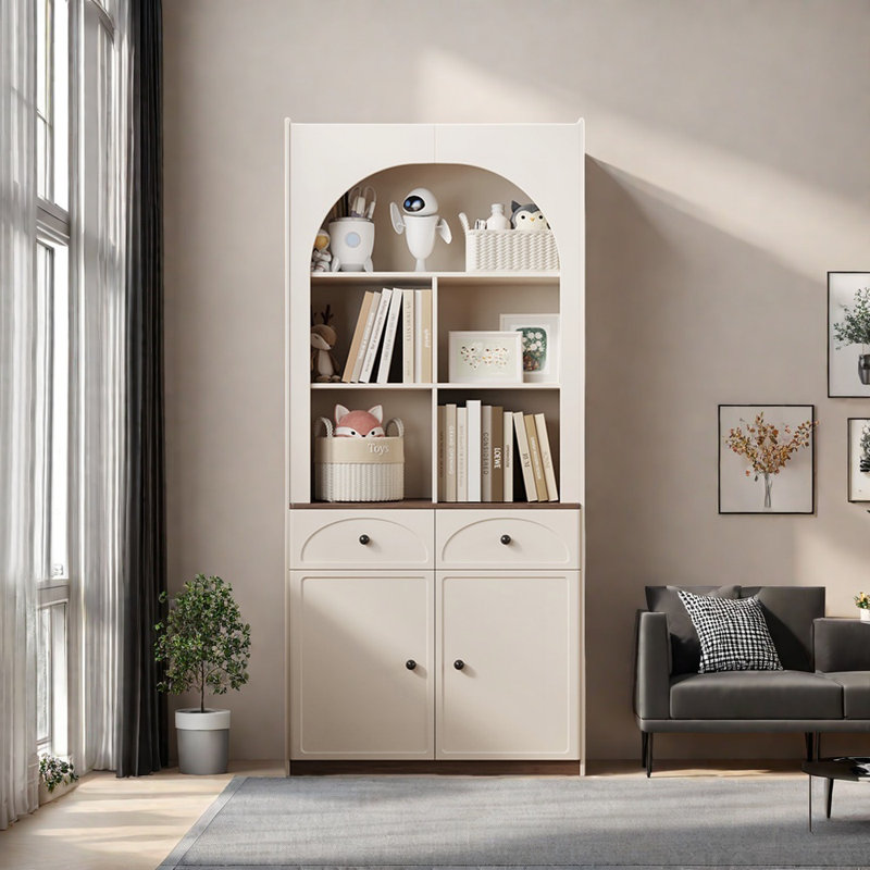 Bibliothèque de rangement style français, Crème, crème