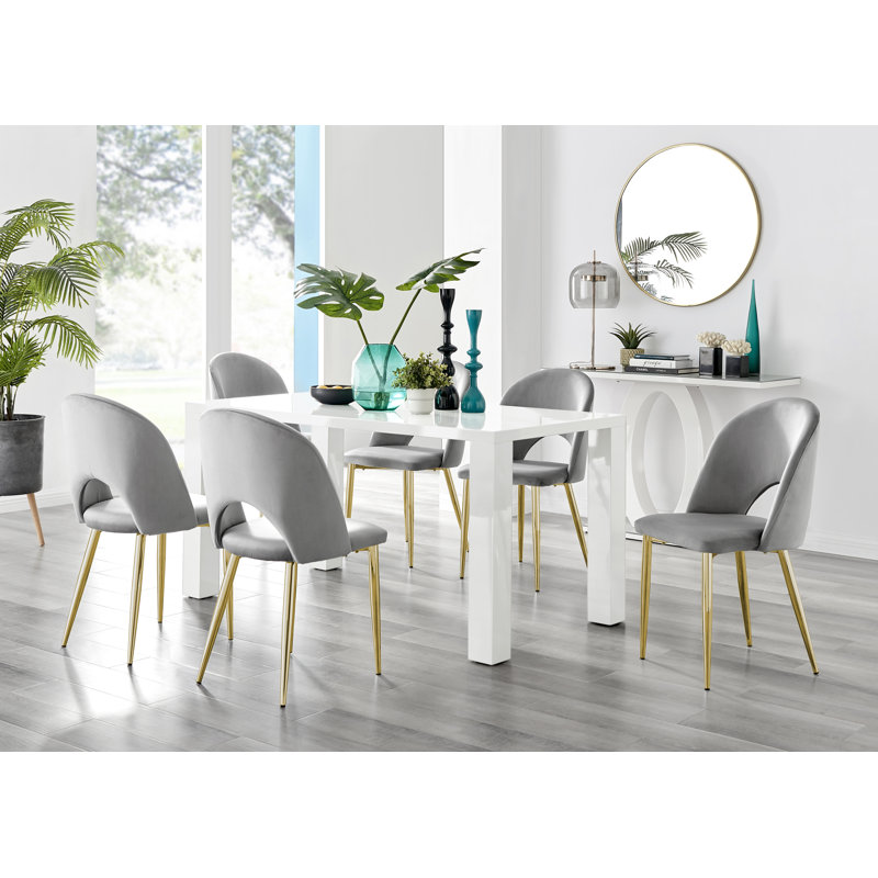 Scottsmoor 6 - Person Dining Set, Grey/Gold