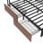 Large Raised-Pattern Storage Bed Frame, Wooden Platform Bed Frame With Multiple Drawer Storage Function, Bedside Socket, Brown Wood (Queen)